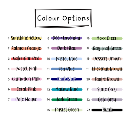 Colour Planner Boxes Sticker Sheet - 23 Colours Available