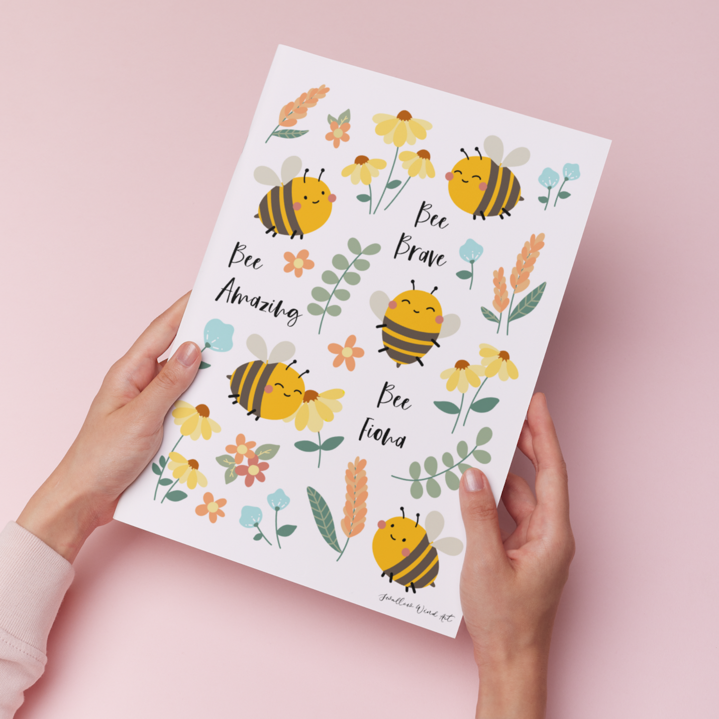 Bee Happy, Bee Gift - Custom Art Print