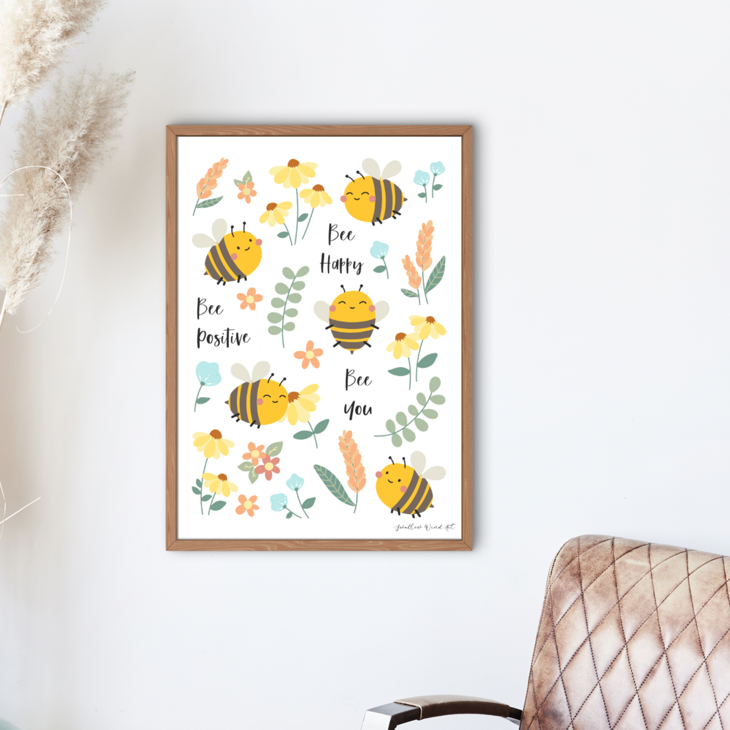 Bee Happy, Bee Gift - Custom Art Print