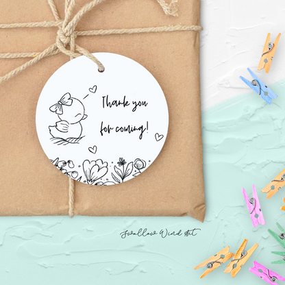 Baby Shower Favour Tag, Kids Birthday Party Tag